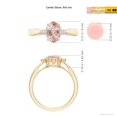 thumbnail image 6 of ANGARA Natural Tapered Shank 1.1 ct Morganite Solitaire Ring with Diamond Accents in 14K Yellow Gold for Women | Birthday, Anniversary, Jewelry Gift for Women | Natural Morganite Ring, 6 of 10