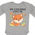 thumbnail image 4 of Inktastic My Cousins Love Me- Little Fox Boys or Girls Long Sleeve Baby Bodysuit, 4 of 5
