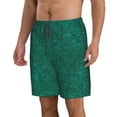 thumbnail image 2 of Logiee Teal Marble Print Mens Swim Trunks Quick Dry Board Shorts,Breathable Hawaii Beach Shorts Swimwear Bathing Suits-XX-Large, 2 of 6