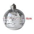 thumbnail image 3 of 6 unids / set de árbol de Navidad Decoración Nieve Artesanía Joya Atmósfera Colgante Colgantes de plástico Baubles Hollow Shatterpr 6cmn perfecl Bola de vacaciones, 3 of 7