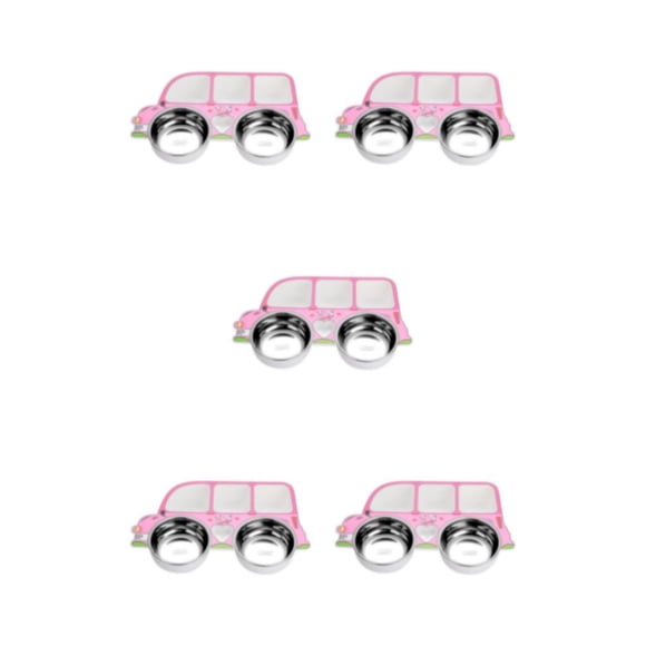 Vajilla para niños Wosthever cuchara tenedor cuenco juego de cubiertos gruesos antideslizantes Rosa