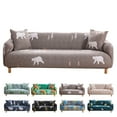 thumbnail image 1 of 1/2/3/4 Seats Printed Sofa Cover, Stretch Couch Cover Slipcovers for Couches Chair Loveseat Sofa Couch Furniture Protector Fit Stylish Fabric Couch Cover for Living Room with One Pillow Cover, 1 of 10