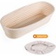 thumbnail image 2 of 30 X 14 X 7 Cm Corbeille Pain Ovale Avec Doublure En Laine, Corbeille Pain Ovale, Corbeille Levain, Pour Jusqu' 0,7 Kg De Pte, 2 of 5
