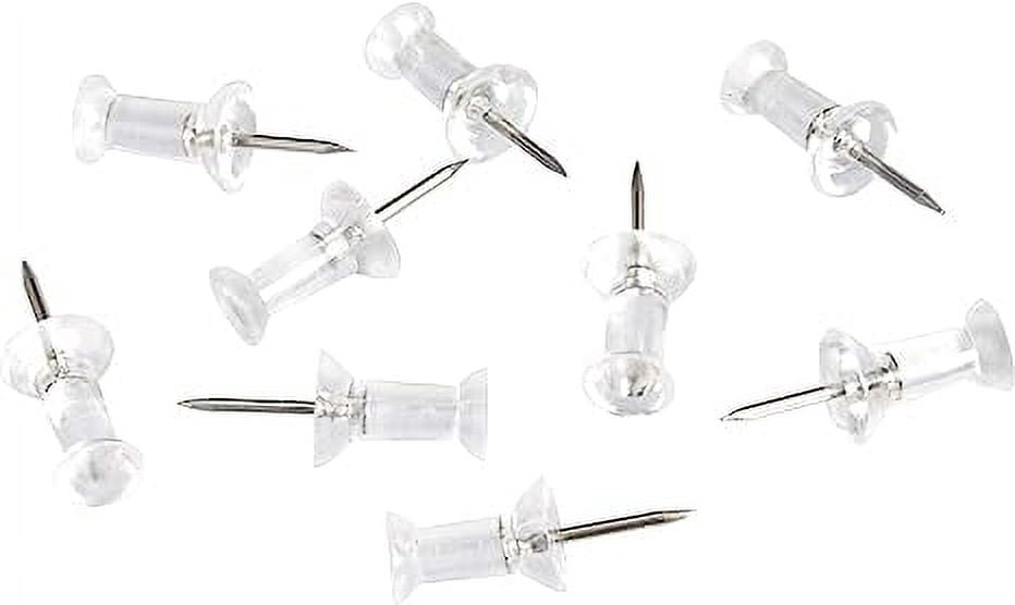 Zhuge Épingles à Pousser, Tête en Plastique Transparent, Pointe en Acier, Lot de 200
