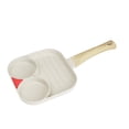 thumbnail image 1 of RV Sartén dos en uno Maifanshi, sartén para huevos antiadherente de fondo plano, mini sartén para cocina, sartén para bistec (blanco de dos agujeros) brillar  Electrónica, 1 of 5