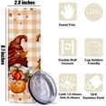 thumbnail image 2 of Fall 20oz Stainless Steel Tumbler Gnomes Gifts for Women Straight Skinny Water Bottle Autumn Leaves Pumpkin Gnome Travel Coffee Mug Insulated Tumblers Cups for Sisters Thanksgiving Christmas Birthday, 2 of 5