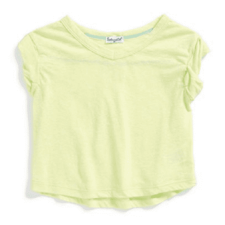 Splendid Girl's Slub Knit Top, DGA01191X, Green Lime, Size 5/6, MSRP $38