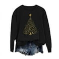 thumbnail image 4 of SDNall Womens Christmas Print Crewneck Sweatshirt Loose Fit Long Sleeve Pullover, 4 of 6