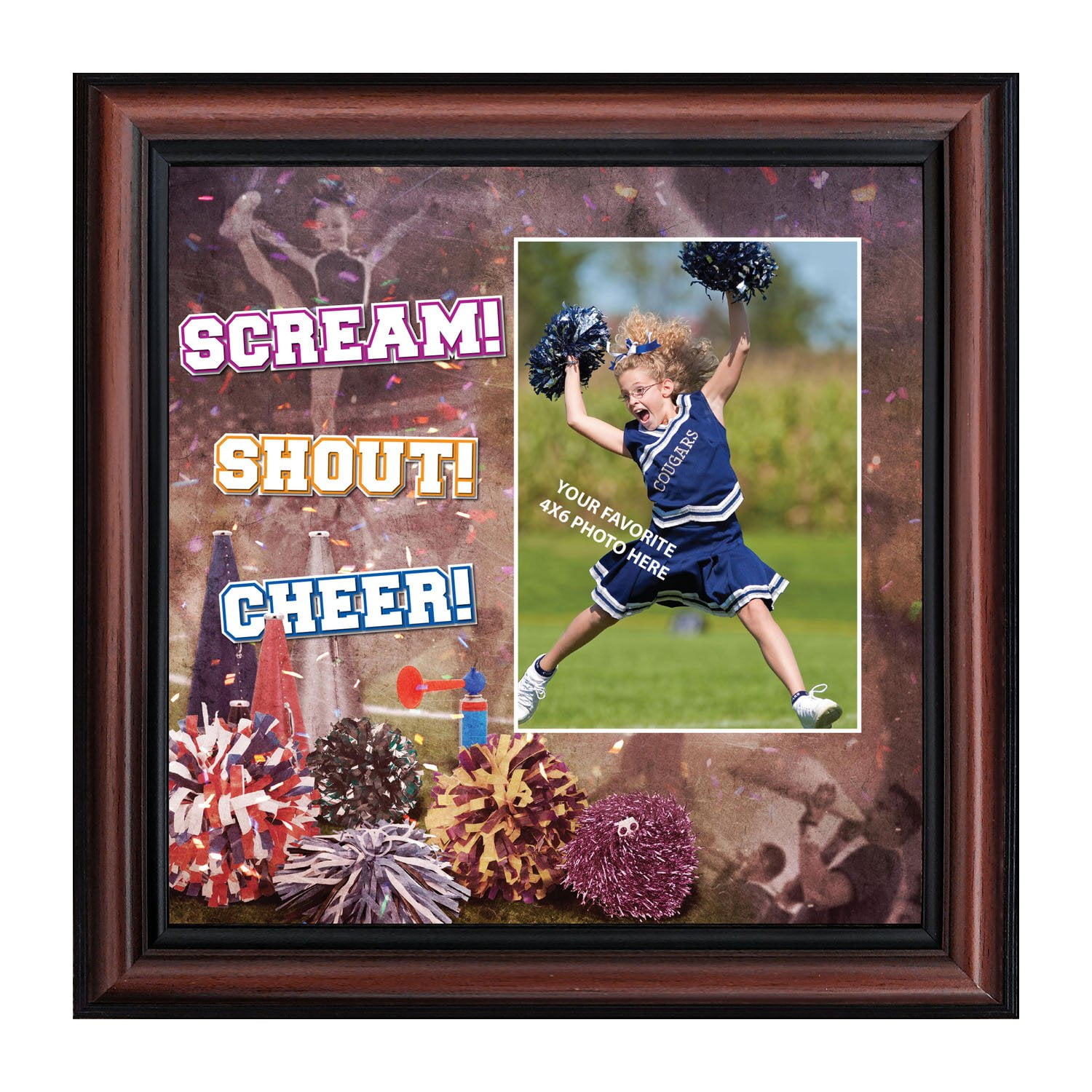 Cheer Leading Picture Frame, Cheerleader Gifts for Girls and Coaches