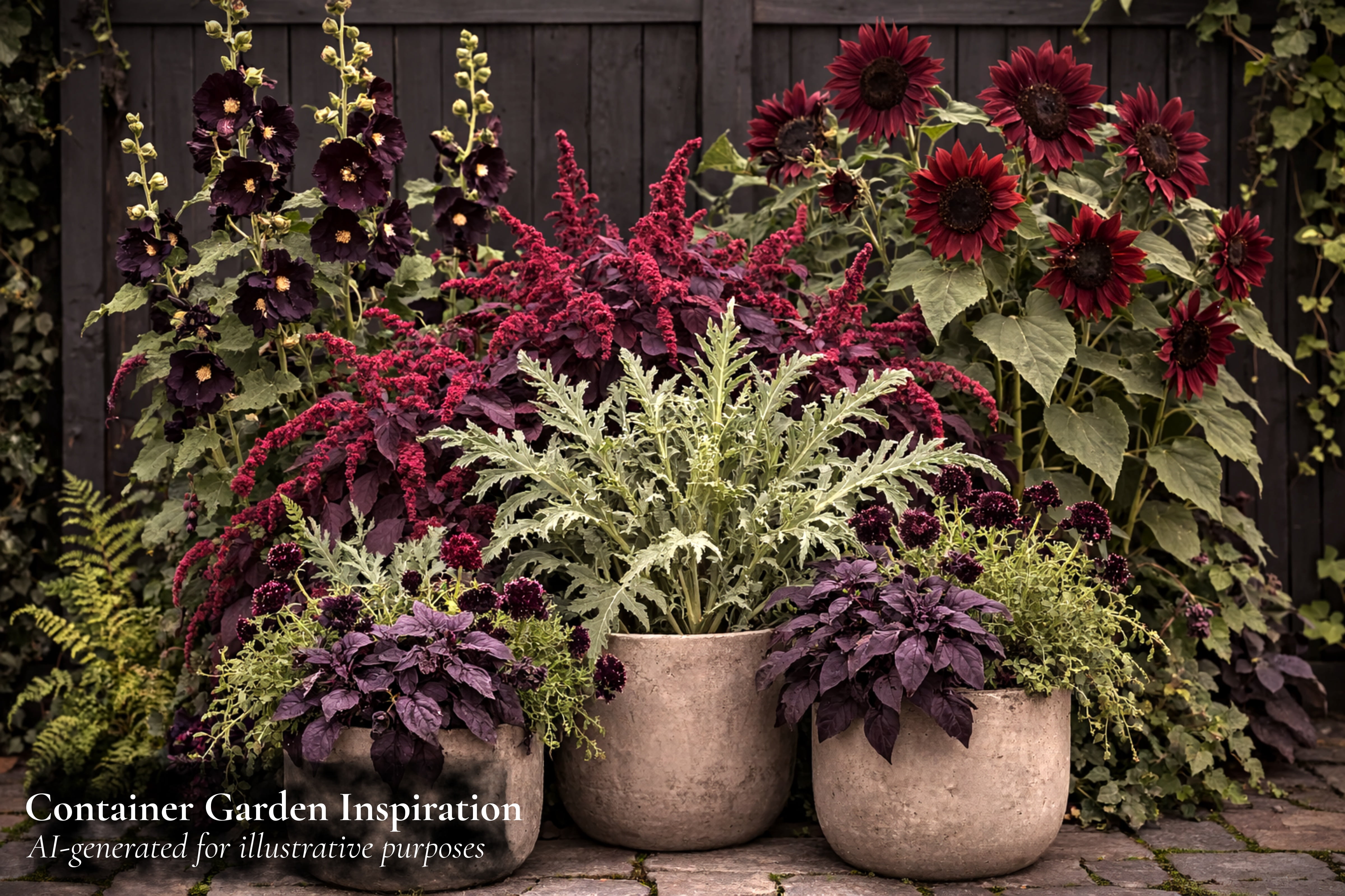 Ravens Hollow Garden Gothic Garden Seed Collection, 6 Open-Pollinated Flower & Foliage Varieties