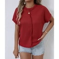 thumbnail image 5 of Uaswgudfs Womens Cap Sleeve Tops 2025 Summer Casual Crew Neck Knit Lightweight Sweater Pullover Blouse, 5 of 7