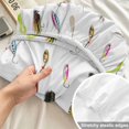 thumbnail image 4 of Cal.King Size Fitted Sheet Set - Colorful Fishing Bait 3 Piece Bedding Sets 16" Deep Pocket Fitted Sheet with 2 Pillowcases, Vintage Farmhouse Lure Fish Brushed Microfiber Hotel Luxury Bed Sheets, 4 of 9
