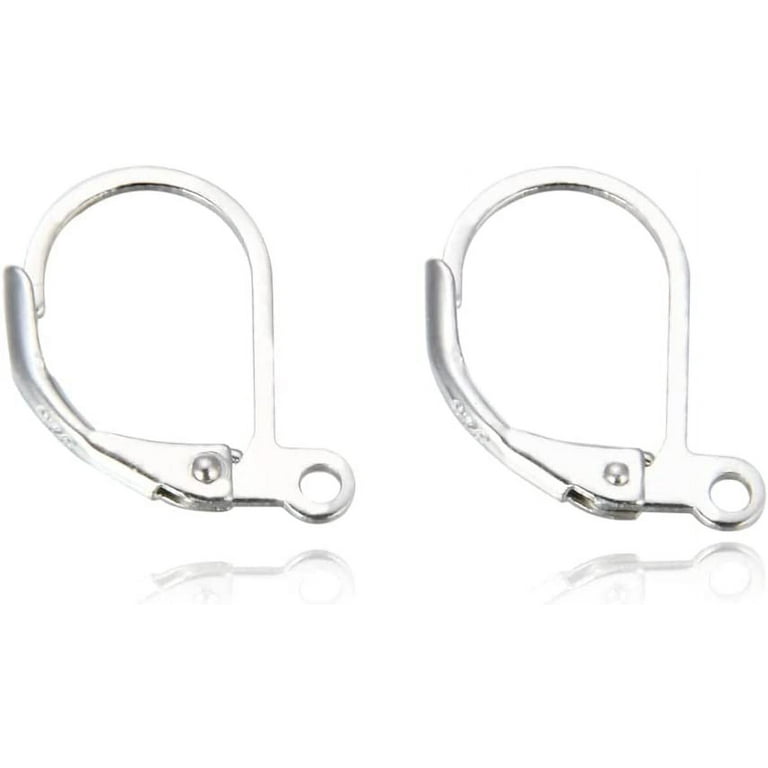 Sterling Silver Leverback Earring Hook with Closed Loop #97449