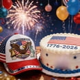 thumbnail image 2 of 250th Anniversary USA Hat, Commemorative Semiquincentennial Patriotic Baseball Cap with Bald Eagle, Liberty Bell & Statue of Liberty Embroidery, Red White Blue Trucker Hat for Men Women, 2 of 5