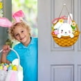 thumbnail image 2 of Jlong Easter Hanging Sign Bunny Rabbit Eggs Welcome Sign Door Decoration Rustic Easter Wreath Sign for Easter Spring Holiday Home Coffee Shop Bakery Farmhouse Window, 2 of 7