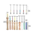 thumbnail image 2 of 17Pcs Punch Needle Kit Punch Needle Embroidery Kits Adjustable Punch Needle Tool, Wooden Handle Embroidery Pen, 2 of 5