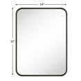 thumbnail image 3 of 24x32'' Oil rubbed bronze Mirrors for Bathroom,Bathroom Vanity Mirror, Rounded Rectangle Mirror, Stainless Steel Anti-Rust Tube Metal Frame Wall Mounted Mirror, Vertically/Horizontal Hanging, 3 of 9