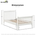 thumbnail image 3 of Bellemave Wood Twin Bed Frame with Headboard and Footboard, Kids Twin Bed Frames No Box Spring Needed for Boys and Girls, White, 3 of 10