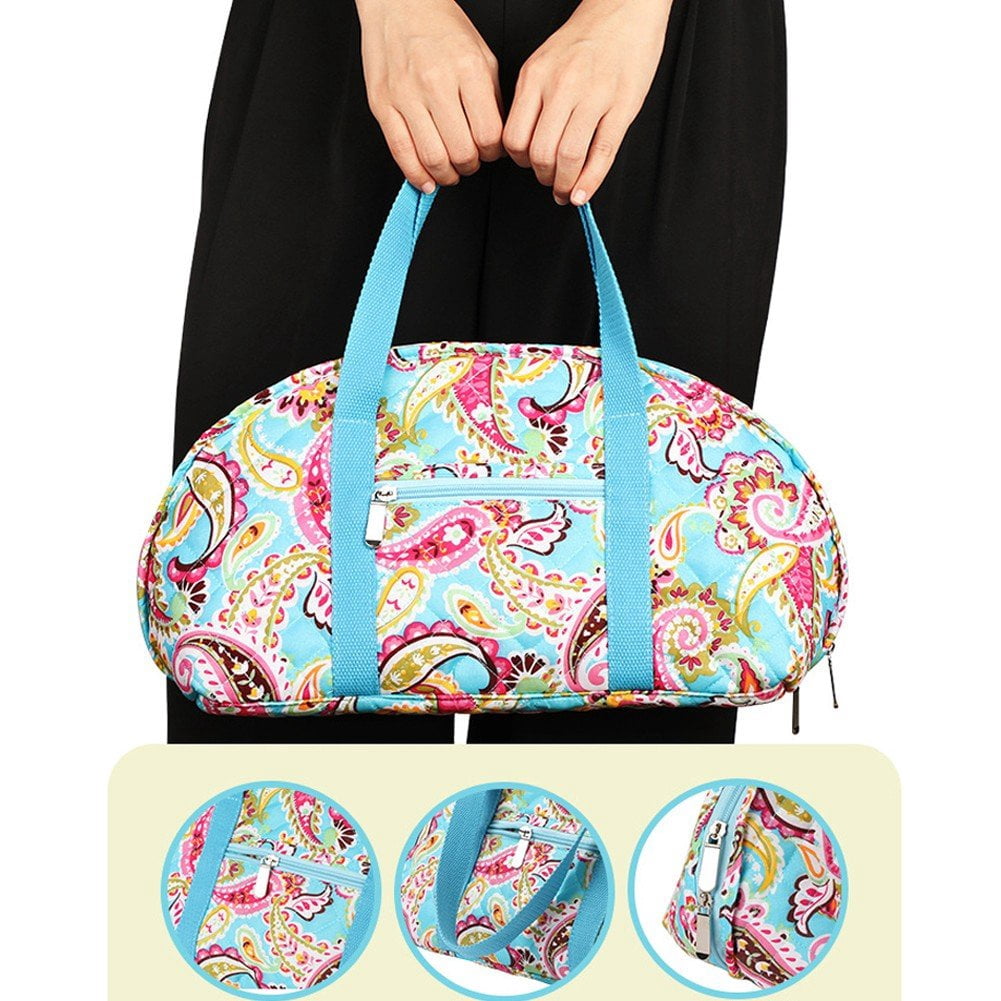Portable Crochet Bag with Handle Crochet Tote Bag Travel Yarn Organiser Knitting Tools Accessories for Crafting Sewing
