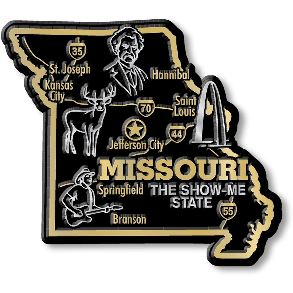 Missouri Jumbo State Magnet by Classic Magnets Souvenirs Made in the USA 