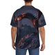 thumbnail image 3 of Balery Fire Breathing Dragon Twilight Camisa Casual de Manga Corta con Botones para Hombre, Texturizada, Estilo Cubano, para Playa, Verano-Small, 3 of 5