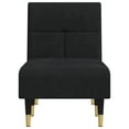 thumbnail image 2 of vidaXL Chaise Longue Velours Noir, 2 of 5