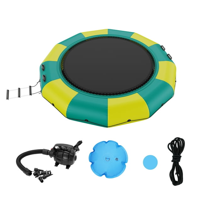 VEVOR Trampoline Aquatique Gonflable de 12 Pieds Plateforme de Nage Rebondissante pour Piscine Lac Jouet