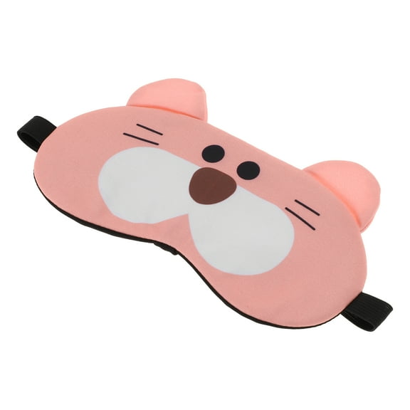 Unique Bargains 1 Pc Pink White Eyes Sleep Mask Soft Eye Shade Cover for Rest for Travel
