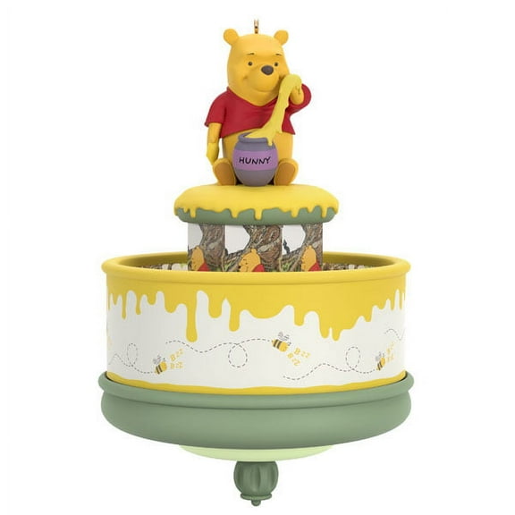 Hallmark QXD6465 Winnie the Pooh & the Honey Tree 55th Anniversary W/ Motion 2021 Ornament