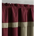 thumbnail image 4 of Chezmoi Collection Vienna 4-Piece Burgundy/Brown Floral Embroidered Window Curtain Set, 4 of 4