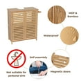 thumbnail image 5 of Evideco French Home Goods Under Sink Cabinet Trinidad Collection Contemporary Brown U-Shaped Cut-Out Double Vented Doors Towel Holder, 5 of 9