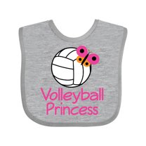 Inktastic Volleyball Butterfly Princess Girls Baby Bib