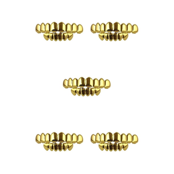 Wosthever Conjunto de regalo de accesorios de hip hop de diente dorado grande de mascarada de terror falso de Halloween Type7 NO7 Wosthever CBP034763