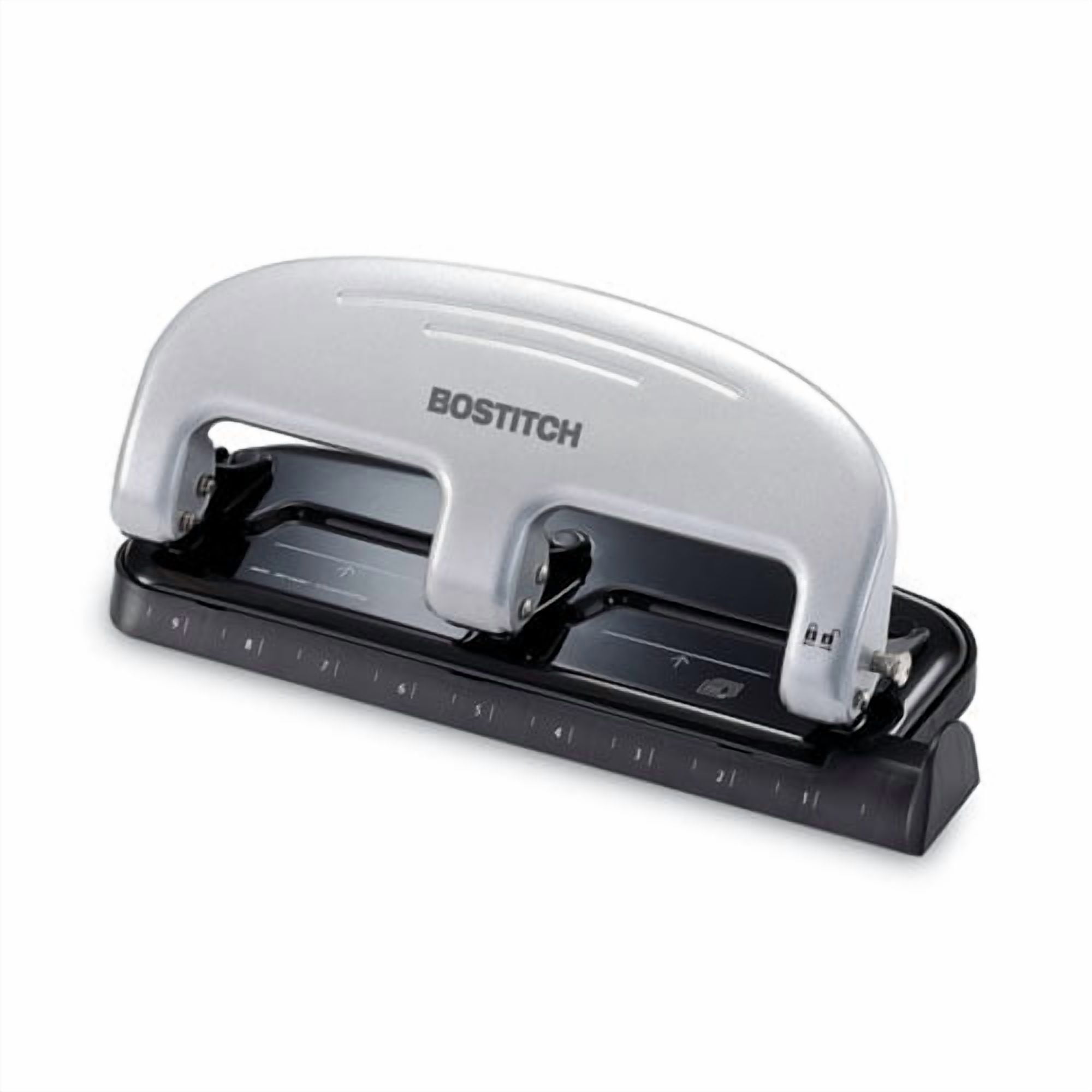 "20-Sheet Ez Squeeze Three-Hole Punch, 9/32"" Holes, Black/silver | Bundle of 5 Each"
