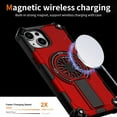 thumbnail image 5 of Strong Magnetic for iPhone 15 Case with Hidden Stand, Compatible with Mag-Safe, Military Grade Drop Protection, Built-in Kickstand for iPhone 15 Heavy Duty Shockproof Cover, Red, 5 of 7