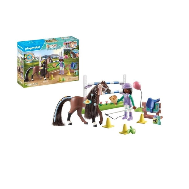 Set de Juego Playmobil Salto de Caballos con Zoe y Blaze 67 Piezas