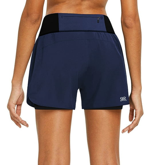 REYSHIONWA Women's 2 in 1 Running Shorts with Pockets