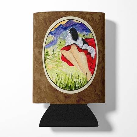 

Caroline s Treasures SS8524CC Lady with her Japanese Chin Can or Bottle Hugger Can Hugger multicolor