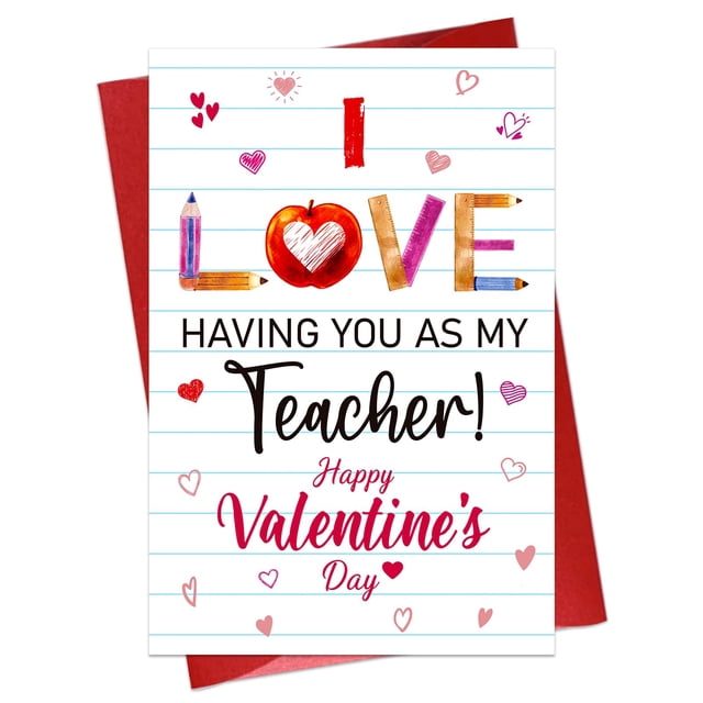 Tarjeta de Felicitación BIZIBAFF para el Día del Maestro San Valentín 10x15cm