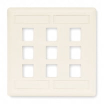 Hubbell Premise Wiring Wall Plate,9 Port IFP29W