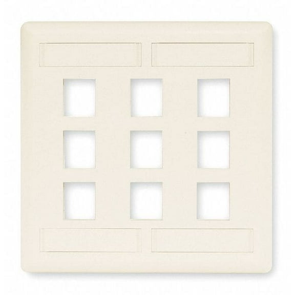 Hubbell Premise Wiring Wall Plate,9 Port IFP29OW