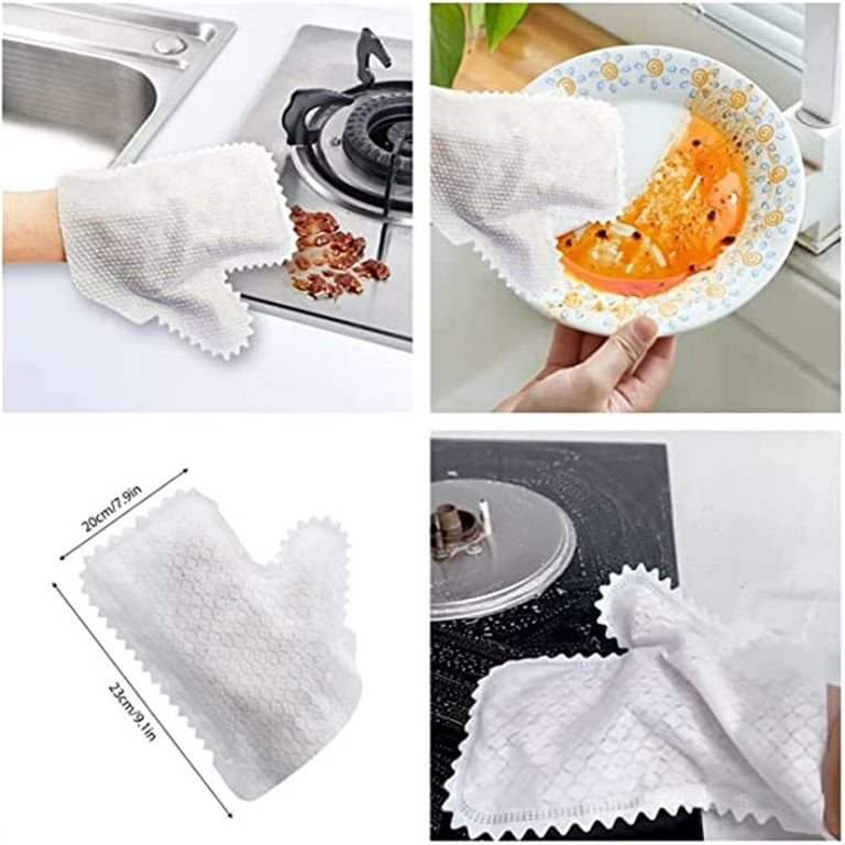 NOGIS Home Disinfection Dust Removal Gloves, Microfiber Fish Scale Cleaning  Duster Glove, Washable, Reusable Wet & Dry Kitchen Mitt,20 Pcs 