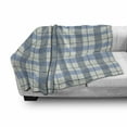 thumbnail image 3 of Checkered Soft Flannel Fleece Throw Blanket, Traditional Scottish Tartan Plaid Texture Image Rural Style, Cozy Plush for Indoor and Outdoor Use, 70" x 90", Slate Blue Pale Blue, by Ambesonne, 3 of 6
