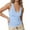 Light Blue, variant on HUANBAI Women's V Neck Slim Fit Ribbed Knit Camisole Tops Sleeveless Shirt For Layering And Wear Women's Tank Top