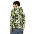 thumbnail image 4 of Uemuo Hawaii Palms for Men's Fashion Full-zip Hoodies & Sweatshirts with Kangaroo Pocket, Zip-up Hooded Sweatshirt, Moisture Wicking & Breathable-Small, 4 of 5