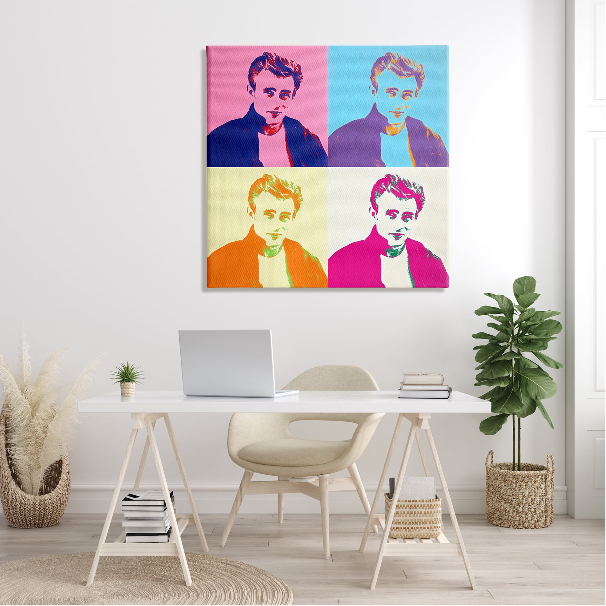 Stupell Industries Vivid Pop Style Portrait Squares Person Man Canvas Wall Art, 36 x 36, Design by AbcArtAttack