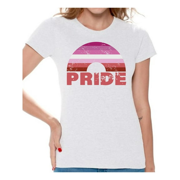 Awkward Styles LGBTQ Pride T-Shirt Gay T Shirts for Women Rainbow