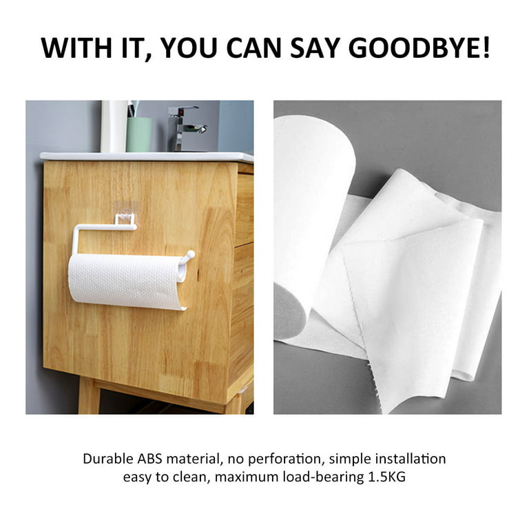 Dropship 2 Pack Wall Mounted Paper Towel Holder Under Cabinet Paper Towel  Rack For Bathroom Kitchen Pantry Sink Balcony Aluminum Toilet Paper Holder  to Sell Online at a Lower Price