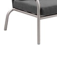 thumbnail image 6 of Benjara Phil 57" Outdoor Sofa- Gray Fade Resistant Upholstery- Silver Aluminum, 6 of 6