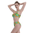 thumbnail image 6 of Picia Pineapple Women's High Waisted Bikini Scoop Neck Swimsuit Two Pieces Bathing Suit-X-Large, 6 of 8